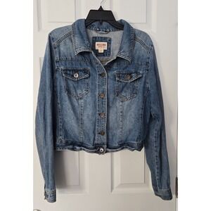 Mossimo Girls Denim Jacket Button down Front Size XL 14/16. 2 Pockets